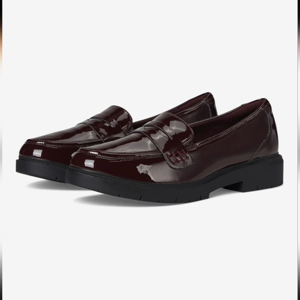 NIB Clarks Westlynn Ayla Women's Sz 10 Burgundy Patent